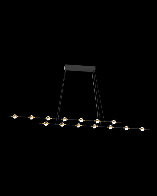 Molecular 14Lt Pendant Black With Gold Model I molecular  ceiling-pendant-lights  Bedroom  Lounge  Kitchen  Hallway MD18001067-14IBG illuminati light