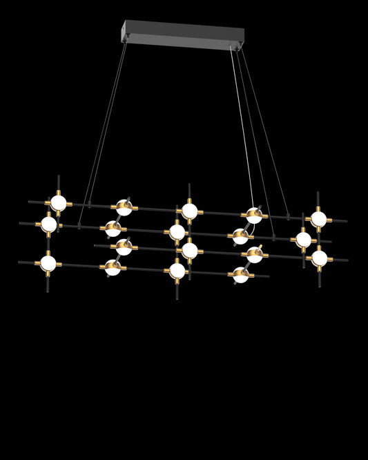 Molecular 18Lt Pendant Black With Gold Model A molecular  ceiling-pendant-lights  Bedroom  Lounge  Kitchen  Hallway MD18001067-18ABG illuminati light