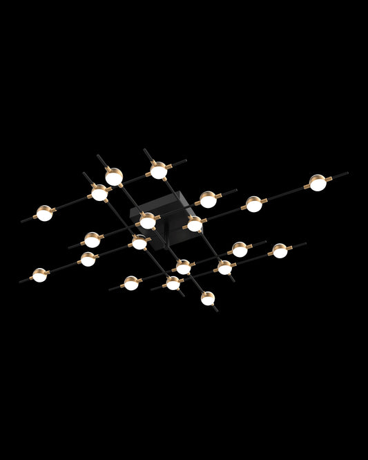 Molecular 20Lt Ceiling Black With Gold Model E molecular  ceiling-pendant-lights  Bedroom  Lounge  Kitchen  Hallway MX18001067-20EBG illuminati light