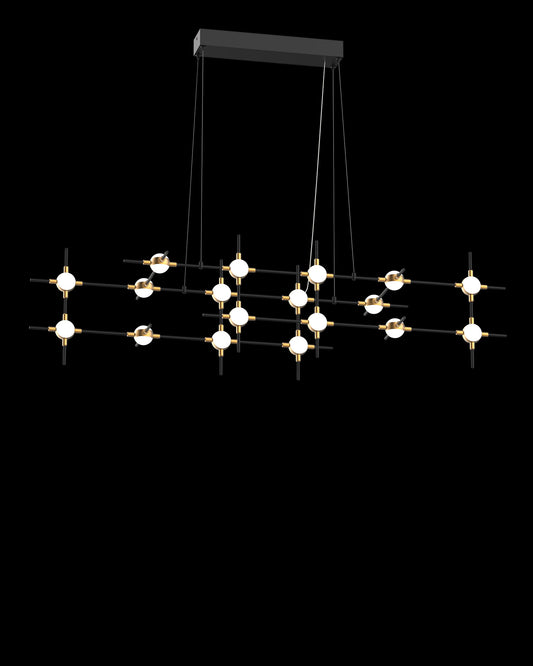 Molecular 18Lt Pendant Black With Gold Model D molecular  ceiling-pendant-lights  Bedroom  Lounge  Kitchen  Hallway MD18001067-18DBG illuminati light