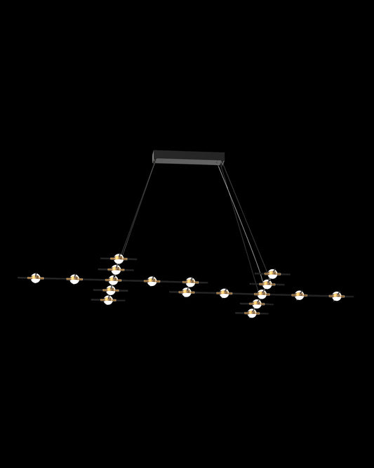 Molecular 18Lt Pendant Black With Gold Model H molecular  ceiling-pendant-lights  Bedroom  Lounge  Kitchen  Hallway MD18001067-18HBG illuminati light