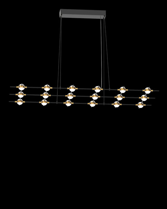 Molecular 18Lt Pendant Black With Gold Model F molecular  ceiling-pendant-lights  Bedroom  Lounge  Kitchen  Hallway MD18001067-18FBG illuminati light