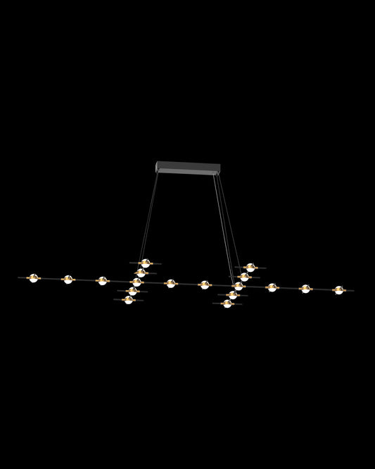 Molecular 18Lt Pendant Black With Gold Model G molecular  ceiling-pendant-lights  Bedroom  Lounge  Kitchen  Hallway MD18001067-18GBG illuminati light