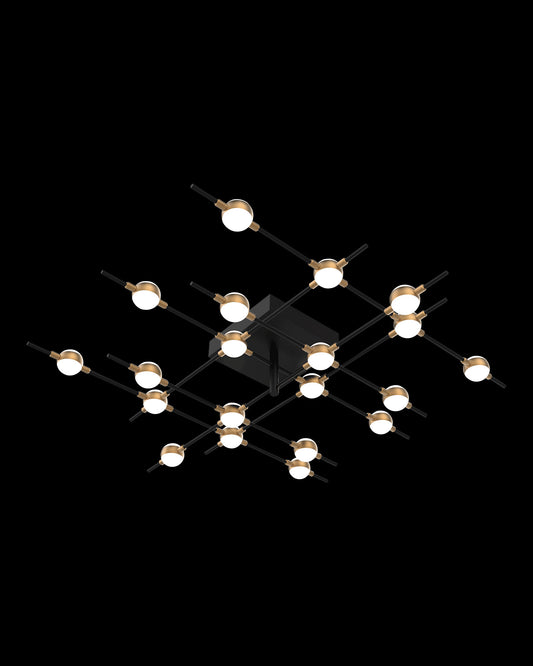 Molecular 20Lt Ceiling Black With Gold Model B Illuminati Light