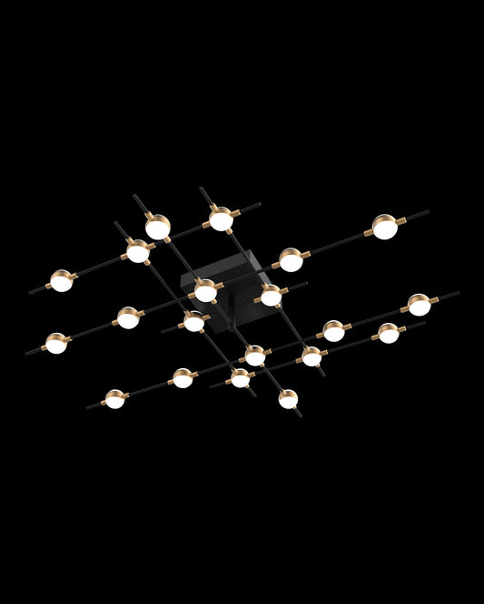 Molecular 20Lt Ceiling Black With Gold Model D molecular  ceiling-pendant-lights  Bedroom  Lounge  Kitchen  Hallway MX18001067-20DBG illuminati light