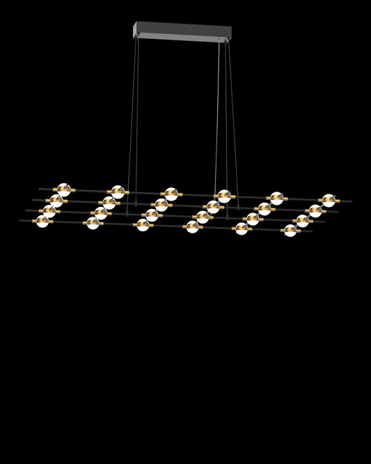 Molecular 20Lt Pendant Black With Gold Model G molecular  ceiling-pendant-lights  Bedroom  Lounge  Kitchen  Hallway MD18001067-20GBG illuminati light