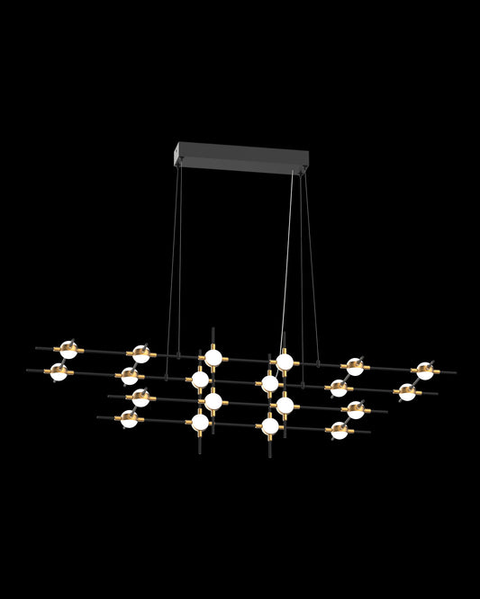 Molecular 20Lt Pendant Black With Gold Model D molecular  ceiling-pendant-lights  Bedroom  Lounge  Kitchen  Hallway MD18001067-20DBG illuminati light