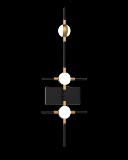 Molecular 3Lt Wall Black With Gold Model C molecular  wall-lights  Bedroom  Lounge  Kitchen  Hallway MB18001067-3CBG illuminati light