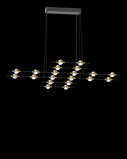 Molecular 20Lt Pendant Black With Gold Model H molecular  ceiling-pendant-lights  Bedroom  Lounge  Kitchen  Hallway MD18001067-20HBG illuminati light