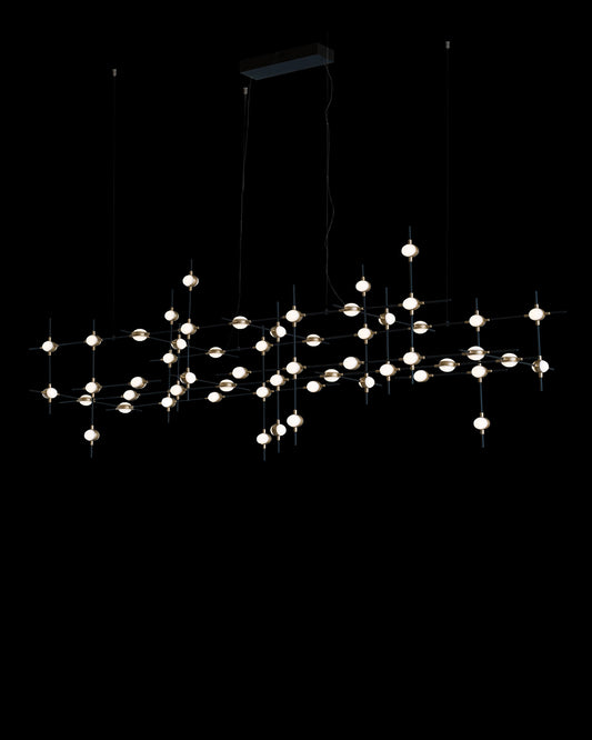 Molecular 55Lt Pendant Black With Gold Model I molecular  ceiling-pendant-lights  Bedroom  Lounge  Kitchen  Hallway MD18001067-55ABG illuminati light