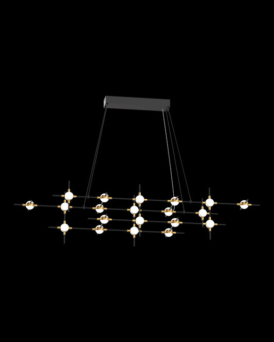 Molecular 20Lt Pendant Black With Gold Model C molecular  ceiling-pendant-lights  Bedroom  Lounge  Kitchen  Hallway MD18001067-20CBG illuminati light