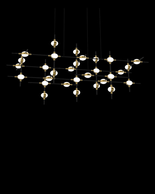 Molecular 30Lt Pendant Black With Gold Model I molecular  ceiling-pendant-lights  Bedroom  Lounge  Kitchen  Hallway MD18001067-30ABG illuminati light