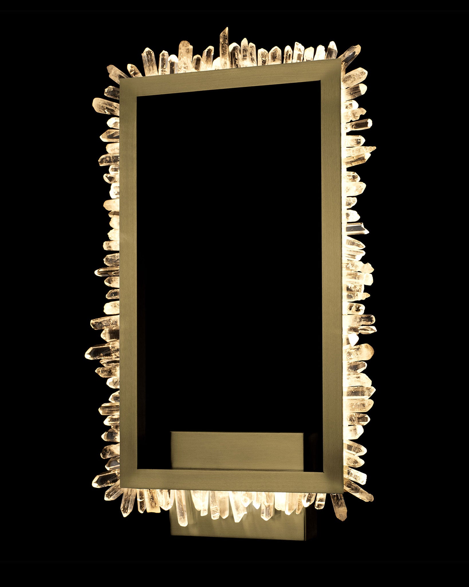 Quartz Retangular wall Light Satin Gold quartz-retangular  wall-lights  Bedroom  Lounge  Kitchen  Hallway MB20020154-1CSG illuminati light