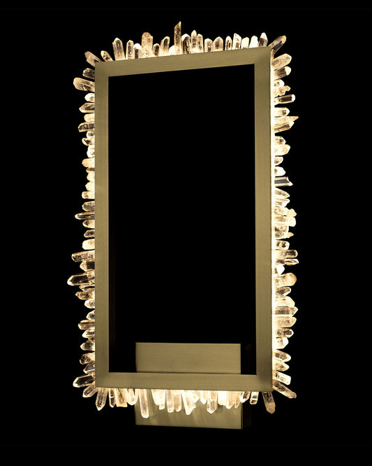 Quartz Retangular wall Light Satin Gold quartz-retangular  wall-lights  Bedroom  Lounge  Kitchen  Hallway MB20020154-1CSG illuminati light