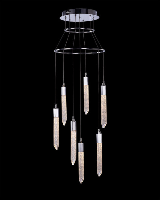Shard 7Lt Round Pendant Chrome shard  ceiling-pendant-lights  Bedroom  Lounge  Kitchen  Hallway MD17003025-7ACHR illuminati light