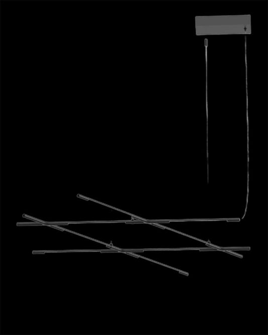 Tubular 8Lt Pendant Matt Matt Black Model C tubular  ceiling-pendant-lights  Bedroom  Lounge  Kitchen  Hallway MD18001070-8CBLK illuminati light