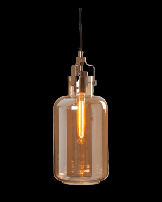 William Dome Round Single Pendant Antique Brass Illuminati Light