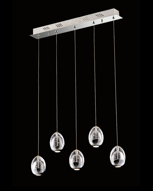 Terrene 5Lt Bar Pendant Chrome Dimmable terrene  ceiling-pendant-lights  Bedroom  Kitchen  Hallway  Lounge MD13003023-5BCHR illuminati light