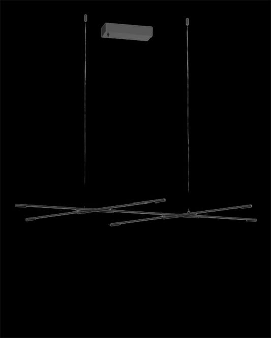 Tubular 7Lt Pendant Matt Black Model A tubular  ceiling-pendant-lights  Bedroom  Lounge  Kitchen  Hallway MD18001070-7ABLK illuminati light