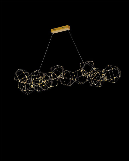 Lucciola 14 Prism Linear Pendant Brass lucciola  ceiling-pendant-lights  Bedroom  Lounge  Kitchen  Hallway MD18001068-14ABRS illuminati light