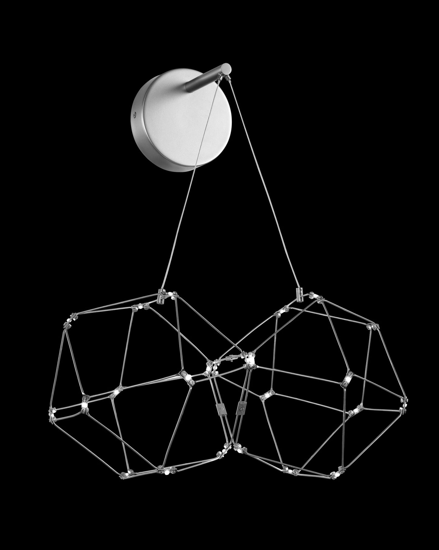 Lucciola Double Prism Wall Light Stainless Steel lucciola  wall-lights  Bedroom  Lounge  Kitchen  Hallway MB18001068-2ASS illuminati light