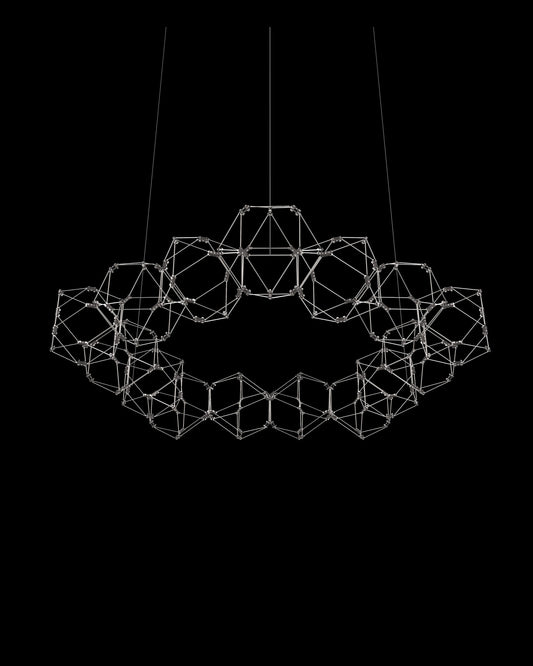 Lucciola 15 Prism Round Pendant Stainless Steel lucciola  ceiling-pendant-lights  Bedroom  Lounge  Kitchen  Hallway MD18001068-15GSS illuminati light