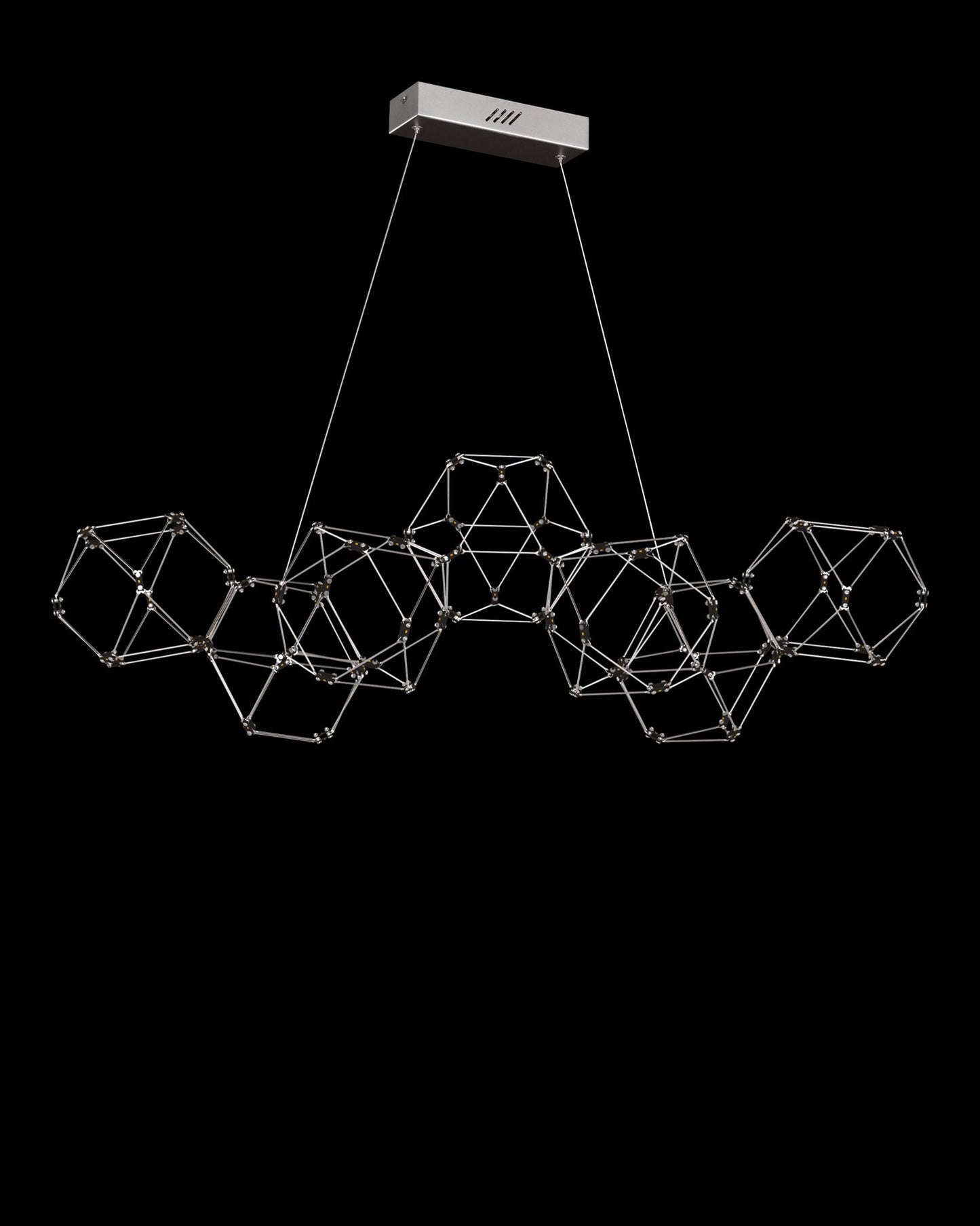 Lucciola 7 Prism Linear Pendant Brass lucciola  ceiling-pendant-lights  Bedroom  Lounge  Kitchen  Hallway MD18001068-7ASS illuminati light