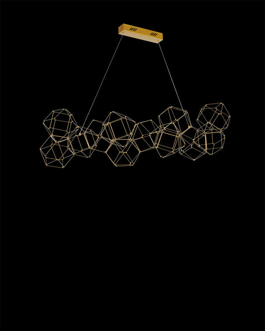 Lucciola 12 Prism Linear Pendant Brass lucciola  ceiling-pendant-lights  Bedroom  Lounge  Kitchen  Hallway MD18001068-12ABRS illuminati light