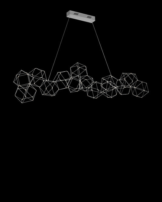 Lucciola 14 Prism Linear Pendant Stainless Steel lucciola  ceiling-pendant-lights  Bedroom  Lounge  Kitchen  Hallway MD18001068-14ASS illuminati light