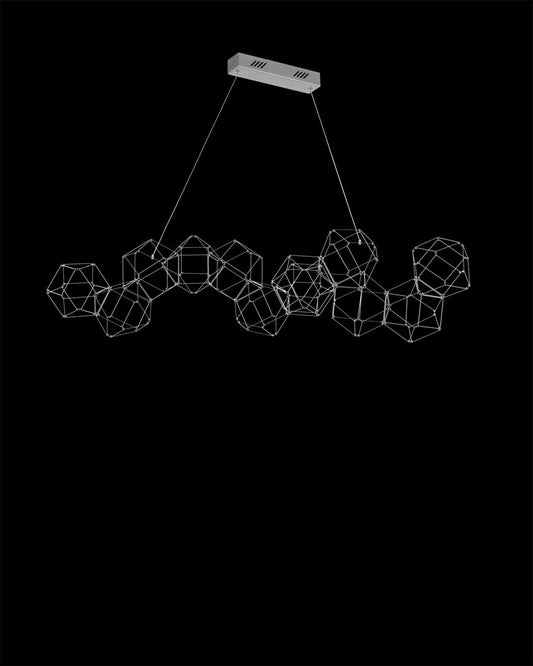 Lucciola 12 Prism Linear Pendant Stainless Steel lucciola  ceiling-pendant-lights  Bedroom  Lounge  Kitchen  Hallway MD18001068-12ASS illuminati light