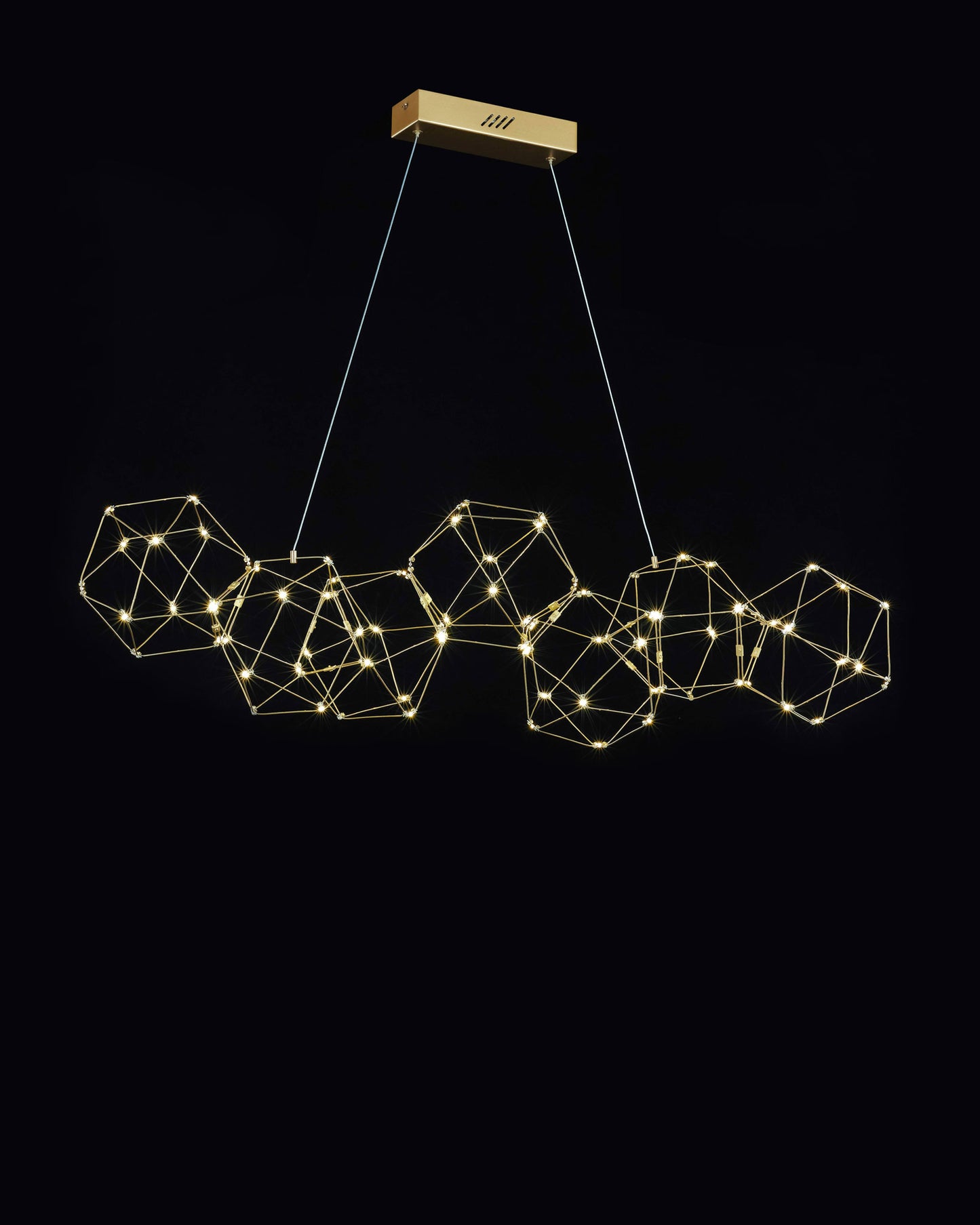 Lucciola 7 Prism Linear Pendant Stainless Steel lucciola  ceiling-pendant-lights  Bedroom  Lounge  Kitchen  Hallway MD18001068-7ABRS illuminati light