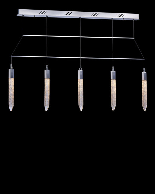 Shard 5Lt Bar Pendant Chrome shard  ceiling-pendant-lights  Bedroom  Lounge  Kitchen  Hallway MD17003025-5ACHR illuminati light