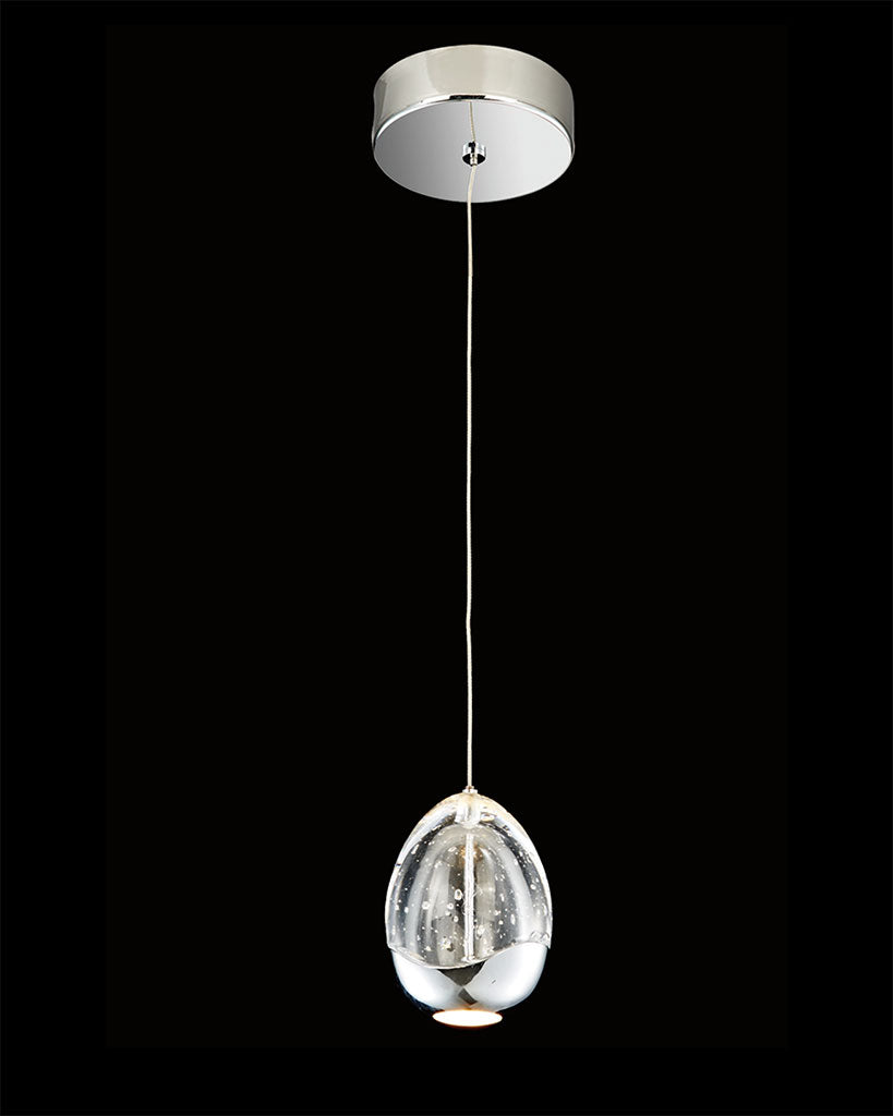 Terrene 1Lt Pendant Chrome terrene  ceiling-pendant-lights  Bedroom  Lounge  Kitchen  Hallway MD13003023-1ACHR illuminati light