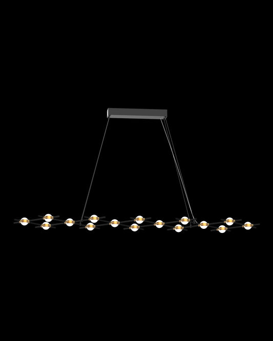 Molecular 16Lt Pendant Black With Gold Model H molecular  ceiling-pendant-lights  Bedroom  Lounge  Kitchen  Hallway MD18001067-16HBG illuminati light