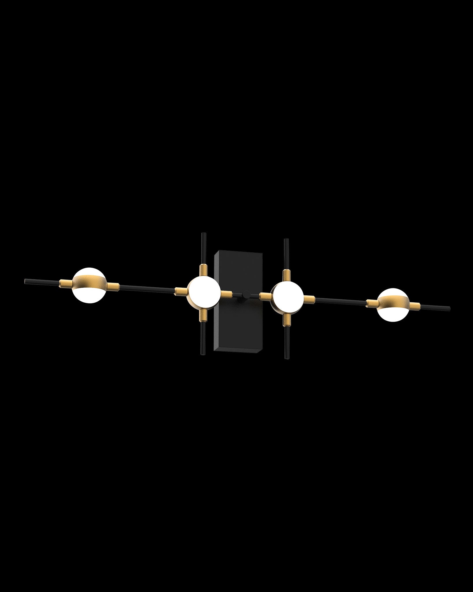 Molecular 4Lt Wall Black With Gold Model C molecular  wall-lights  Bedroom  Lounge  Kitchen  Hallway MB18001067-4CBG illuminati light