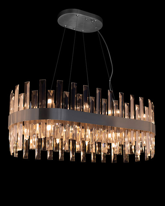 Zenna Oval Pendant Satin Nickel Illuminati Light