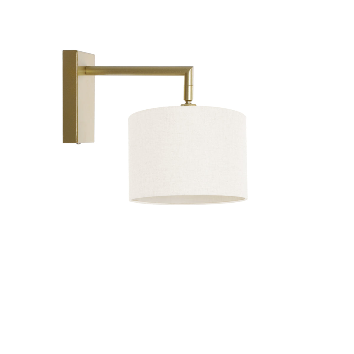 Kensington Wall Light - Gold frame - Off White Fabric - 200mm