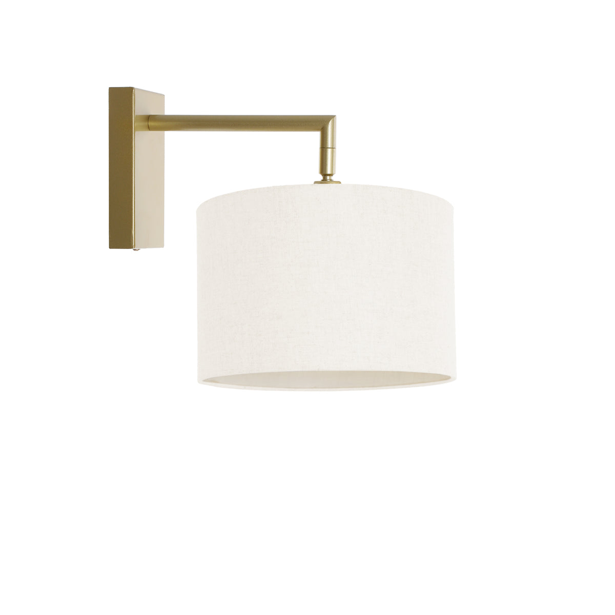 Kensington Wall Light - Gold frame - Off White Fabric - 250mm