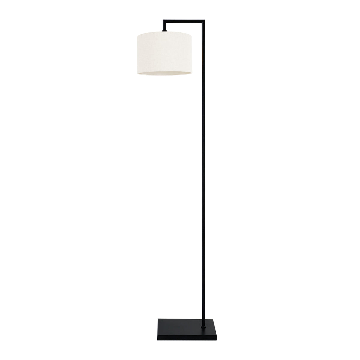 Kensington Floor Lamp - Black frame - Off White Fabric - 250mm