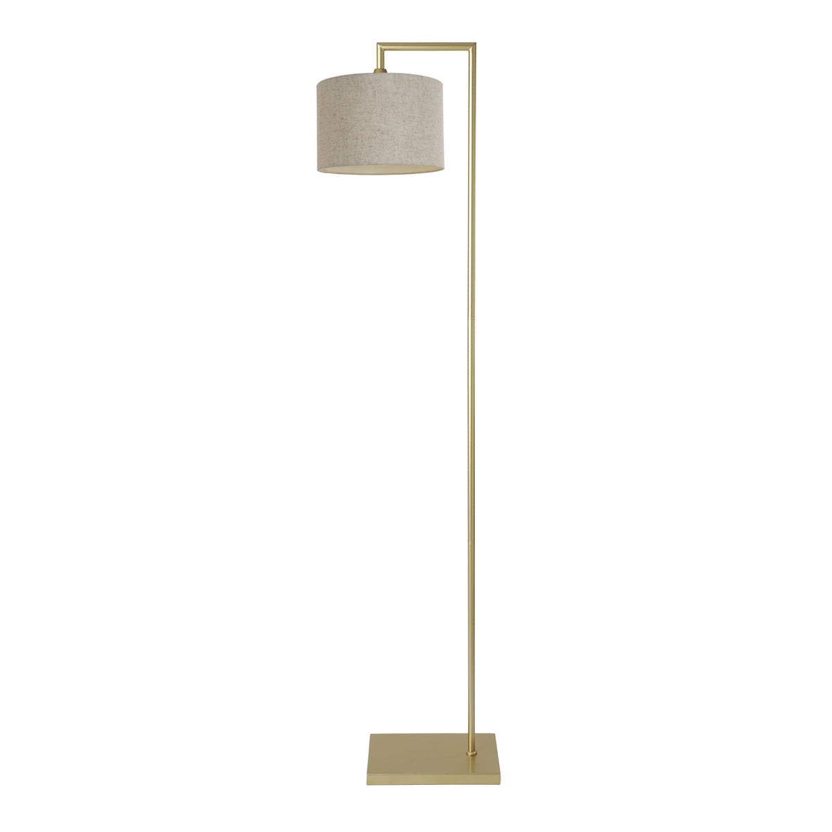 Kensington Floor Lamp - Gold frame - Natural Fabric - 250mm