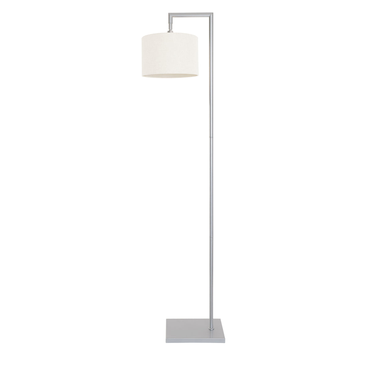 Kensington Floor Lamp - Silver frame - Off White Fabric - 250mm