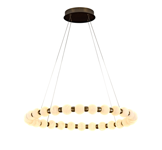Alabaster Globe D80 cm Ring Pendant 29xD7cm globe