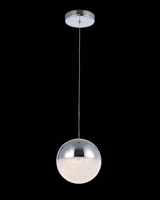 Eclipse Single Pendant Large Chrome 20cm Sphere Illuminati Light