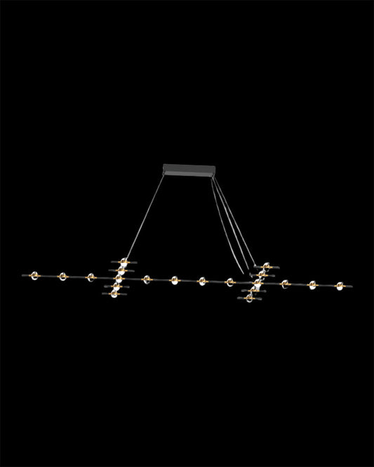 Molecular 20Lt Pendant Black With Gold Model I molecular  ceiling-pendant-lights  Bedroom  Lounge  Kitchen  Hallway MD18001067-20IBG illuminati light