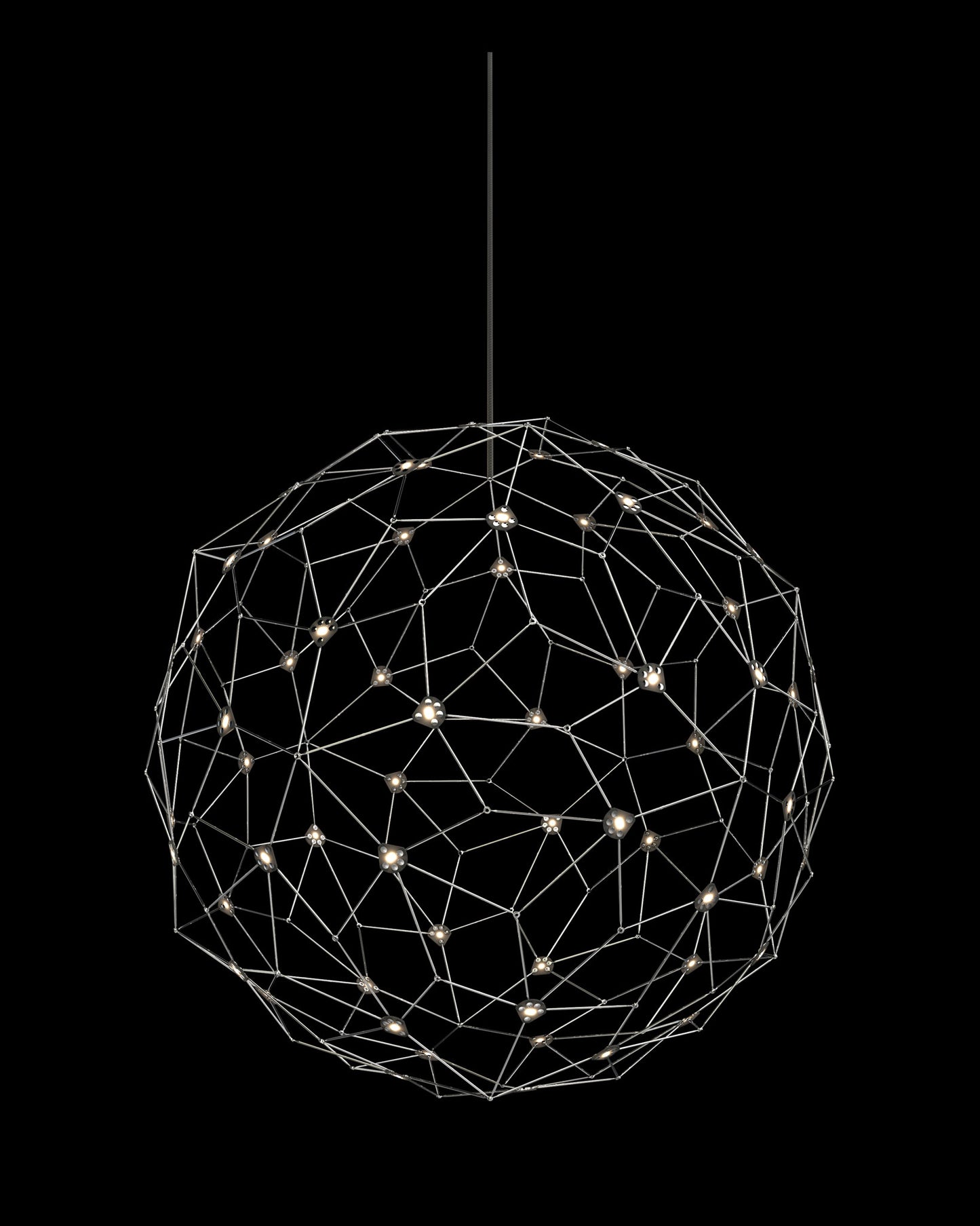 Lucciola Single Pendant Dia.60 Stainless Steel Illuminati Light
