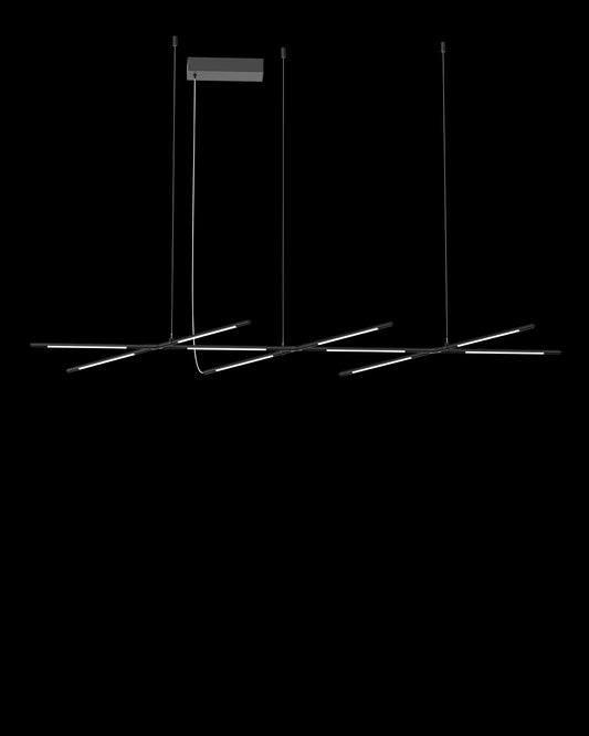 Tubular 10Lt Pendant Matt Black Model A tubular  ceiling-pendant-lights  Bedroom  Lounge  Kitchen  Hallway MD18001070-10ABLK illuminati light