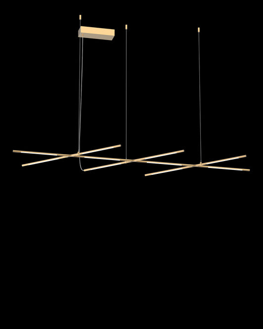 Tubular 10Lt Pendant Satin Gold Model A tubular  ceiling-pendant-lights  Bedroom  Lounge  Kitchen  Hallway MD18001070-10AGOL illuminati light