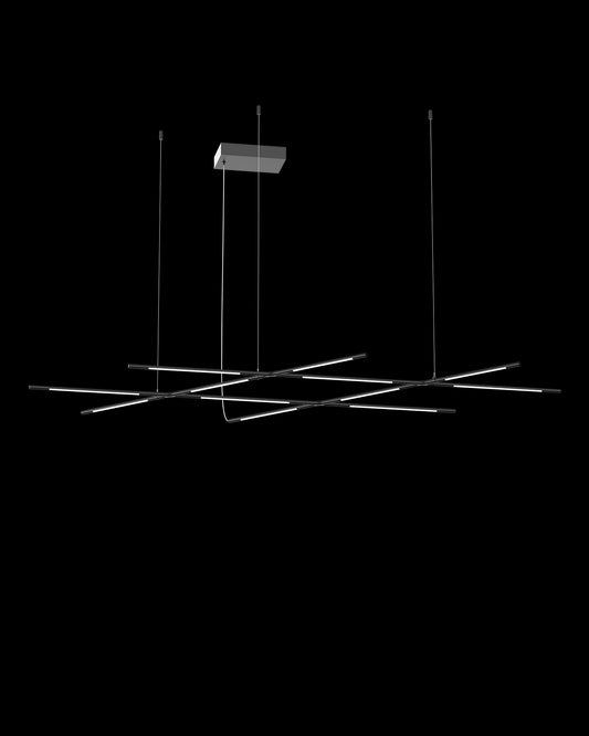 Tubular 12Lt Pendant Matt Black Model C tubular  ceiling-pendant-lights  Bedroom  Lounge  Kitchen  Hallway MD18001070-12CBLK illuminati light