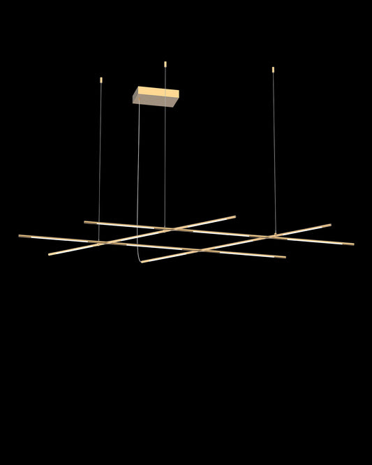 Tubular 12Lt Pendant Satin Gold Model D tubular  ceiling-pendant-lights  Bedroom  Lounge  Kitchen  Hallway MD18001070-12DGOL illuminati light