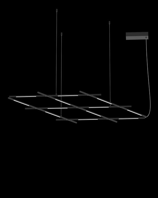 Tubular 12Lt Pendant Matt Black Model F tubular  ceiling-pendant-lights  Bedroom  Lounge  Kitchen  Hallway MD18001070-12FBLK illuminati light